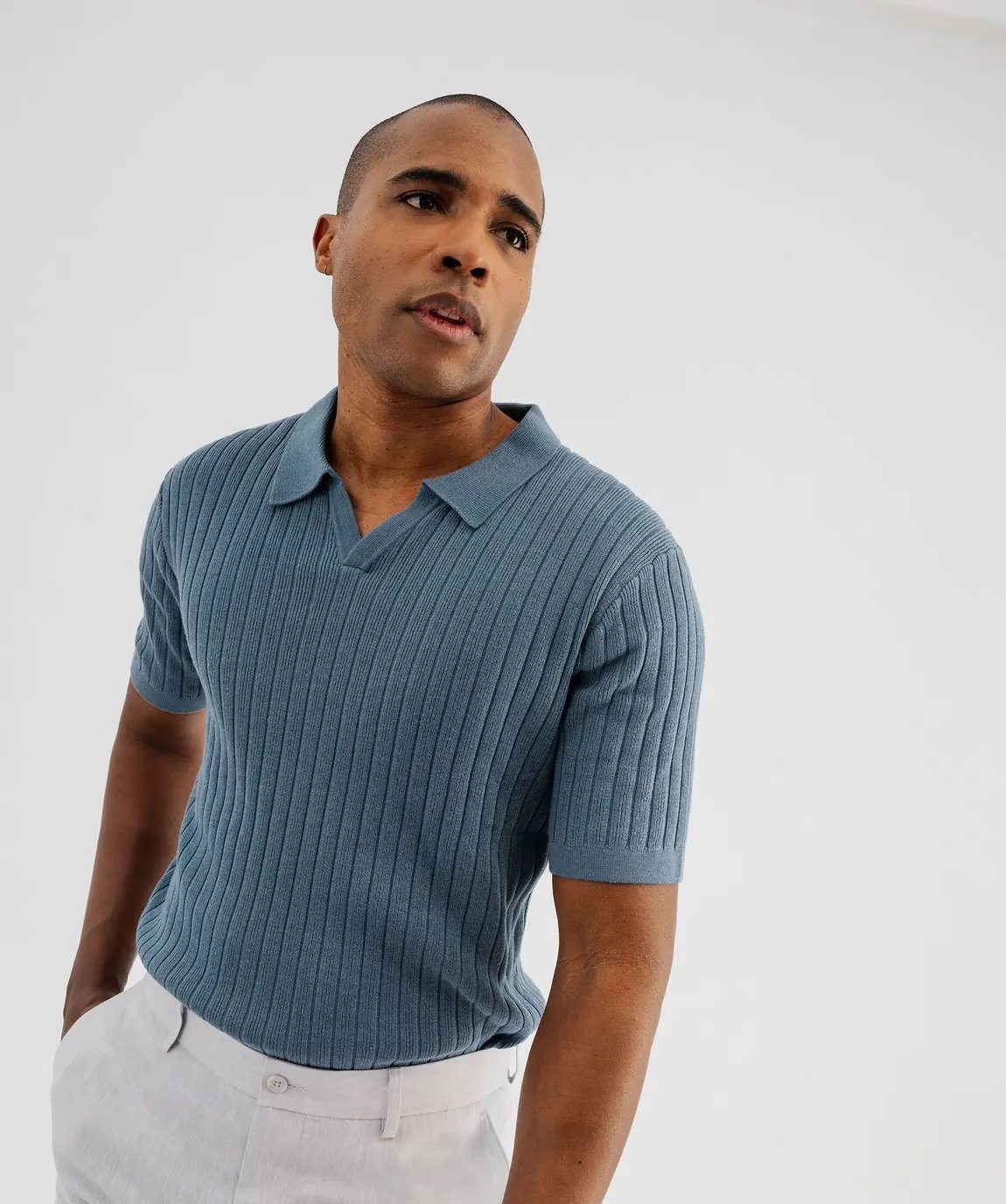 Polo Bleu Rayure