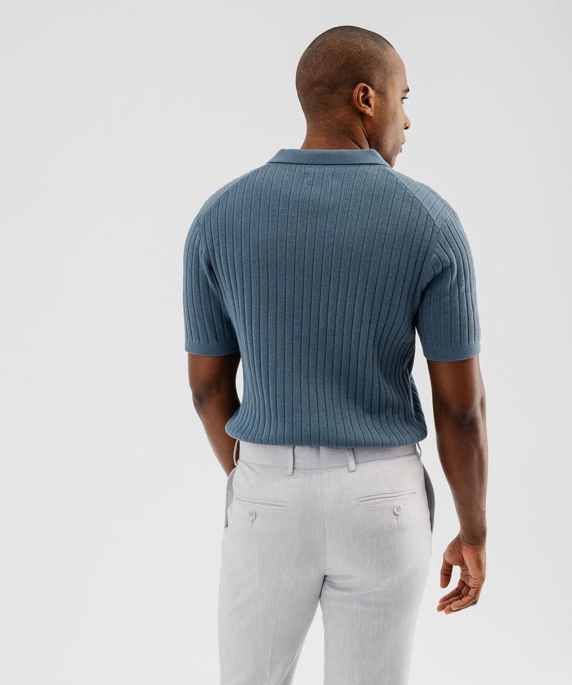 Polo Bleu Rayure